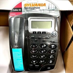 NWT Sylvania hands-free caller ID SPEAKER PHONE black STID970